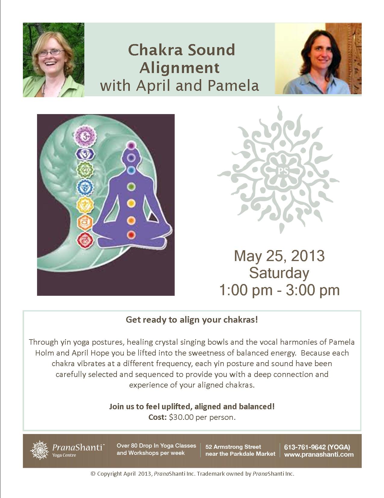 Chakra Sound Workshop May 25, 2013