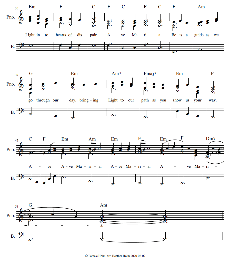 Ave Maria by Pamela Holm, arr. Heather Holm, p2